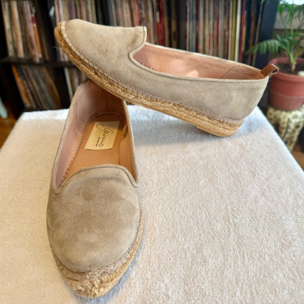 Anthropologie Gaimo Handmade in Spain, Suede Leather Espadrilles| Size 38/7.5